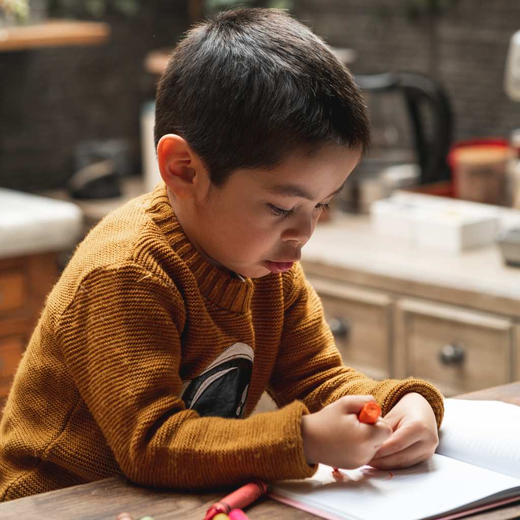 Kid with autism improving communication skills