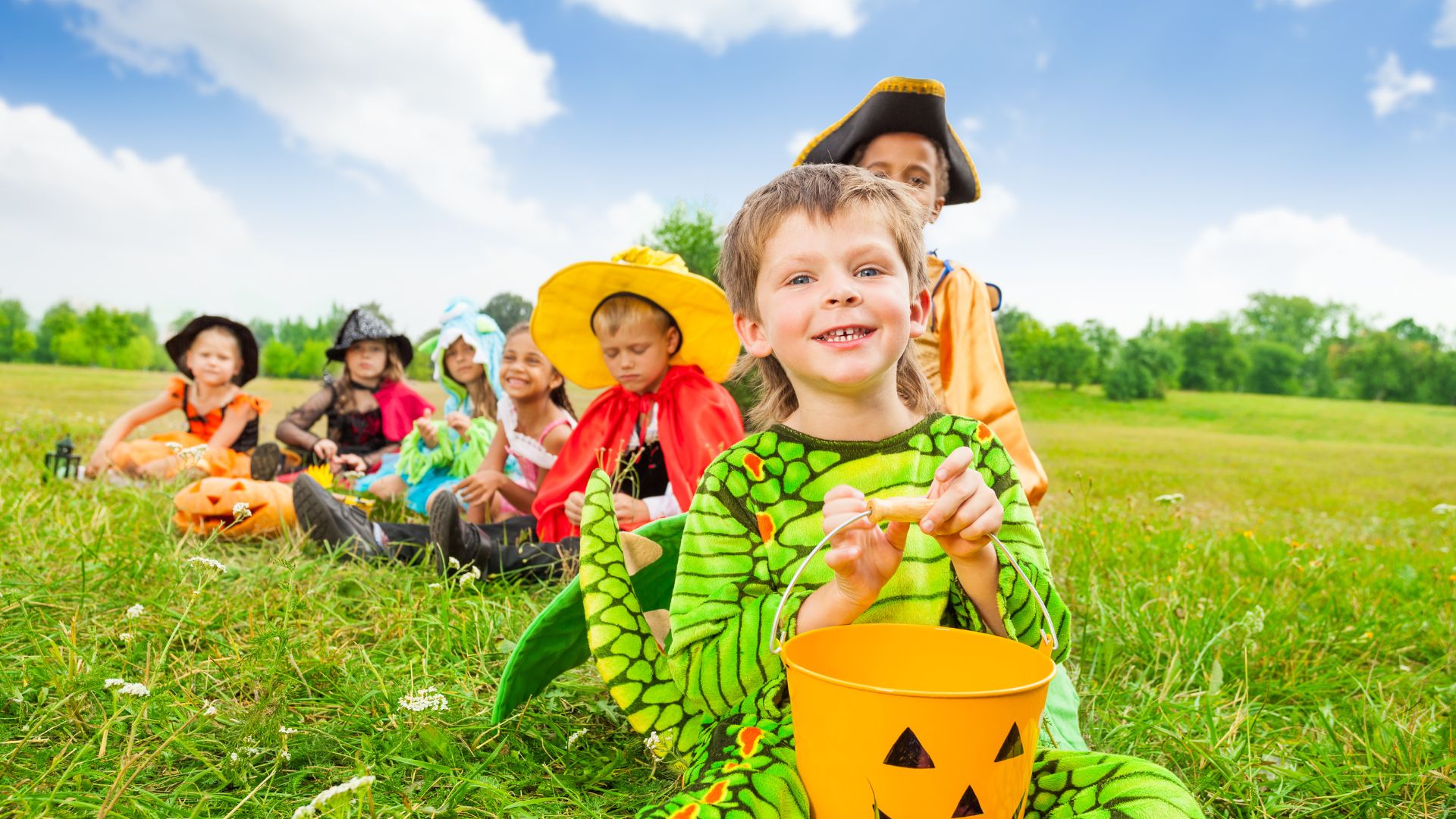 Kids with autism enjoying an autism-friendly Halloween celebration