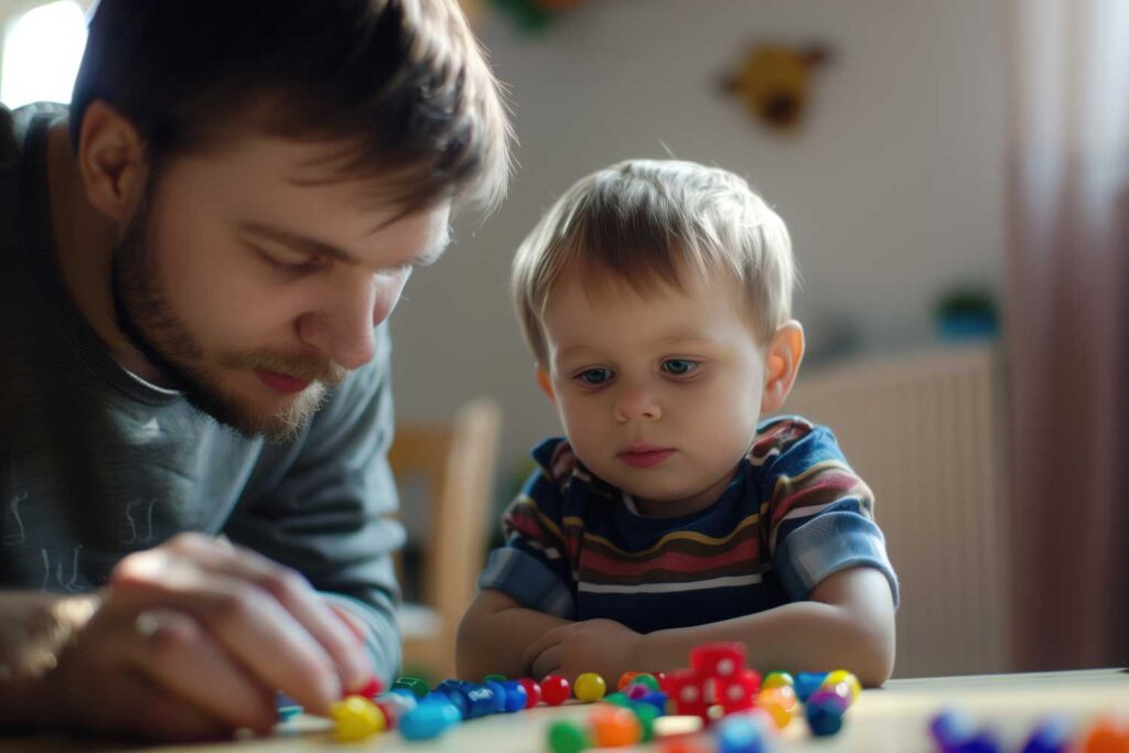 dad playing with his child